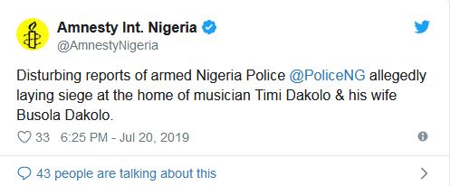 Armed Men Storm Timi Dakolo's Residence