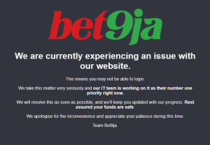 Bet9ja is Down